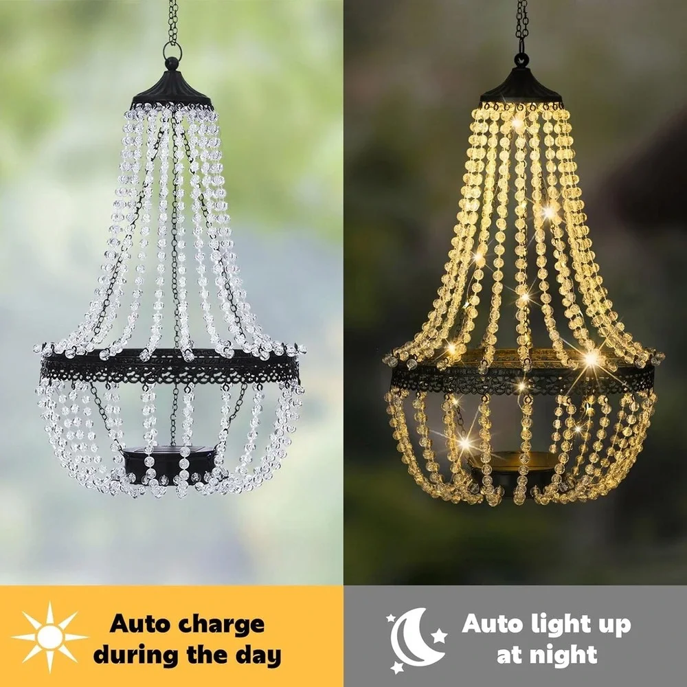 Solar Hanging Lantern Chandelier 28